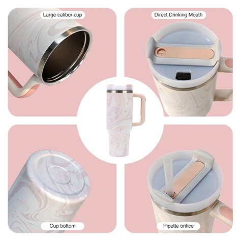 Ml Insulated Vacuum Tumbler Stainless Steel Hot And Cold Aquaflask With Straw And Handle