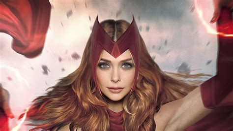 4k Free Download Wanda Maximoff Scarlet Wanda Vision Vision Scarlet Witch Tv Shows