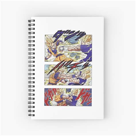 Cuaderno de espiral Goku vs Majin Vegeta Manga Página Activa de