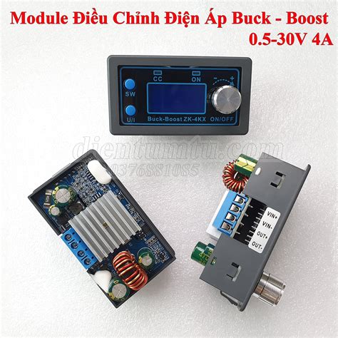 Mạch Module Điều Chỉnh Điện Áp Buck Boost ZK 4KX DC 0 5 30V 4A có