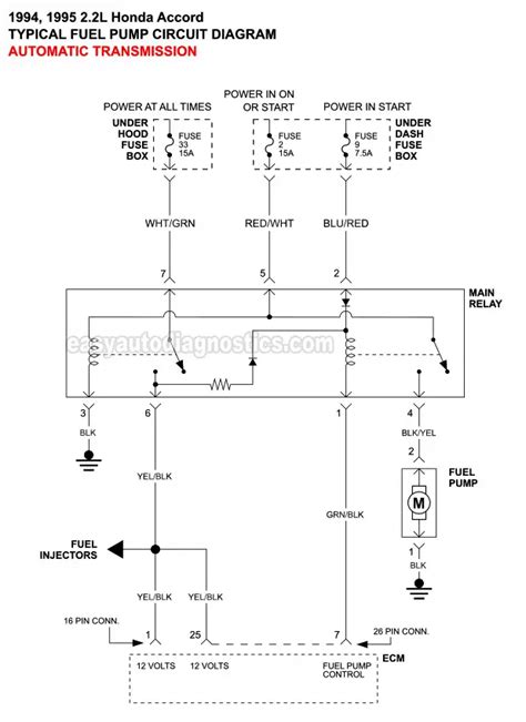1990 honda accord fuel pump relay