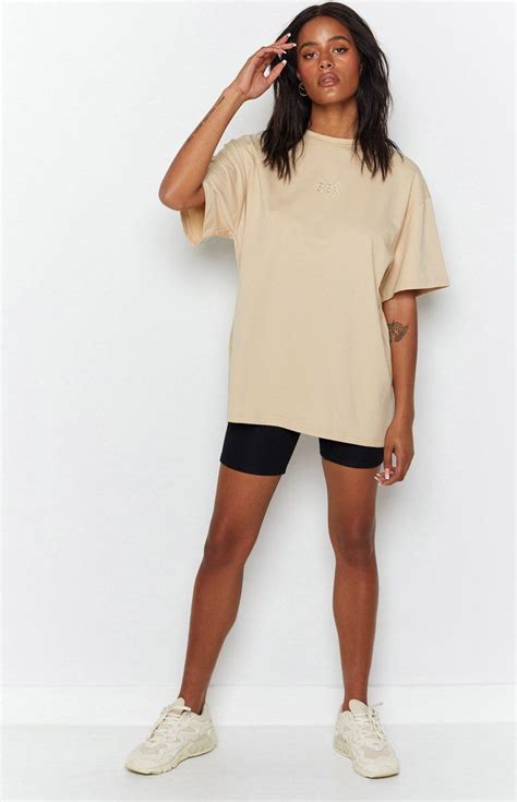 Arlo Oversized Tee Nude Shop Crop Tops Nude Tees Forever