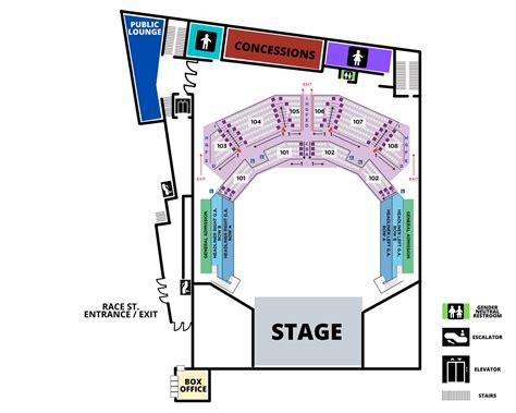 Seating Charts And Venue Maps The Andrew J Brady Music Center
