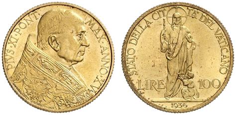 Pius XI 1922 1939 100 Lire ANNO XV 1936 Rom Fb 285 Pagani 619