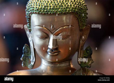 Japanese Buddah Statue Isolated Close Up Detail Stock Photo Alamy