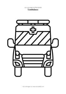 Coloriage Ambulance Imprimer En Pdf Dessin D Ambulance Colorier