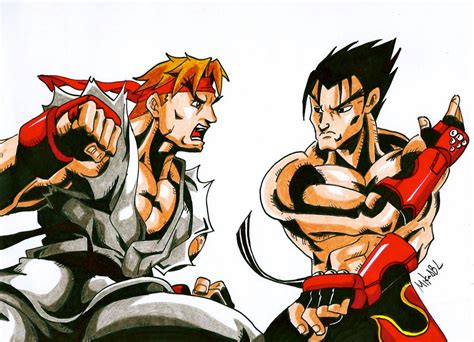 Ryu Vs Jin Kazama By Mikees On Deviantart