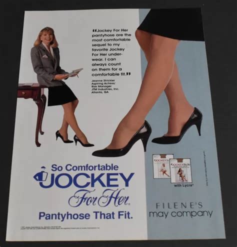 Print Ad Sexy Heels Long Legs Fashion Lady Blonde Jockey Jeanne Strickler Picclick Uk