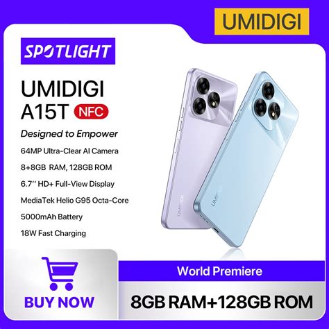 UMIDIGI A15T Smartphone Android 13 MTK Helio G95 Octa Core 6 7 HD