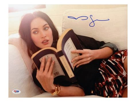 Megan Fox Signed Reading Book Photo