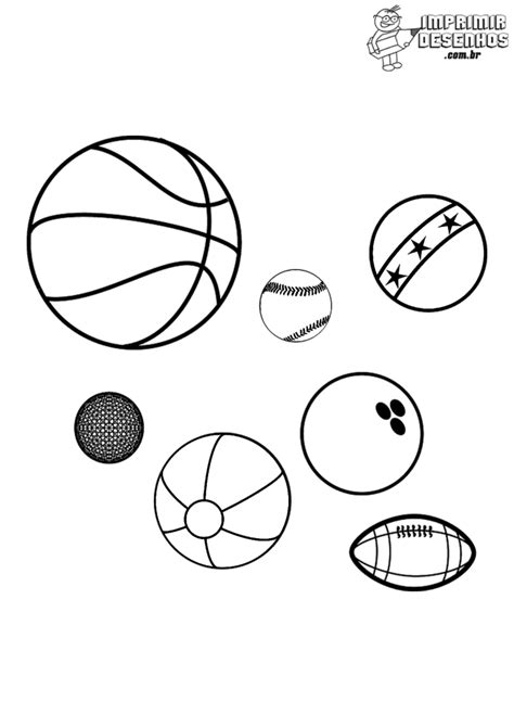 Bolas Coloridas Para Imprimir - Bolas variadas para colorir - Imprimir Desenhos