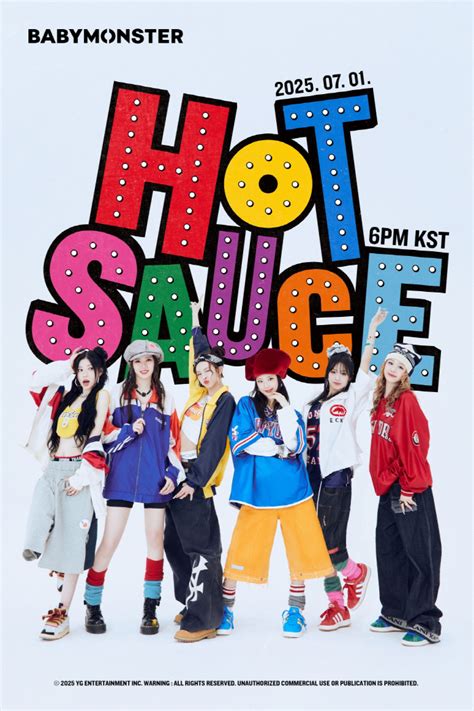 Babymonster Unveils Colorful Hot Sauce Poster Ahead Of Summer Co Sportschosun