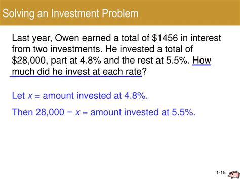 linear applications perimeter mixture investment problems