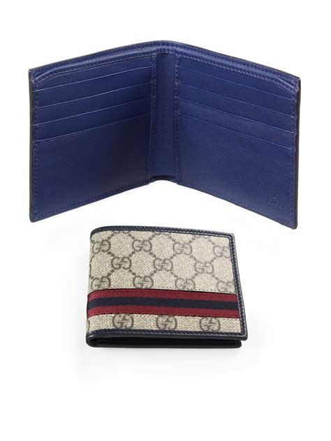 Lyst Gucci Gg Supreme Canvas Wallet In Natural For Men