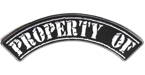 Property Of Large Top Rocker Patch Biker Patches Thecheapplace