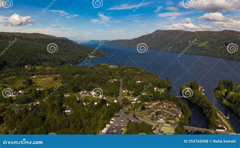 Aerial view of Loch Ness stock photo. Image of highlands - 253762098