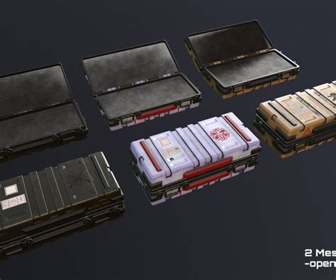 Artstation Military Crates Game Assets