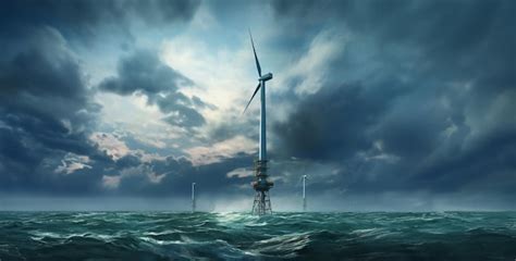 Premium Photo Wind Turbine In The Sea Wind Turbines In The Sea Wind Turbine Offshore