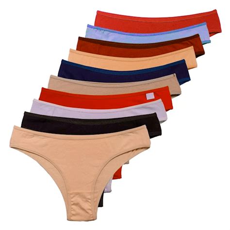Calcinhas Engracadas - kit 10 calcinhas tanga de algodão sensual calcinha microfibra feminino ...