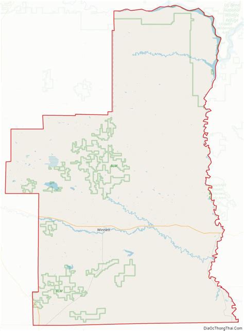 Map of Petroleum County, Montana - Thong Thai Real