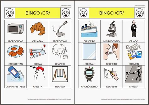 Informática para Educación Especial Bingos con pictogramas de ARASAAC