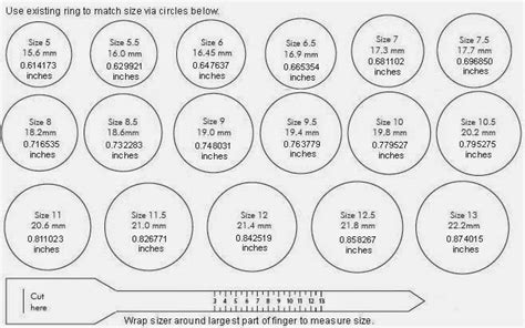 Free Printable Ring Sizer For Men