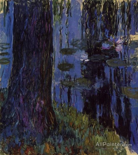 Claude Monet Weeping Willow And Water Lily Pond Oil Painting