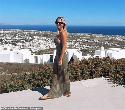 Christine Mcguinness Shows Off Her Incredible Figure In A Tiny Blue Bikini In Santorini Daily