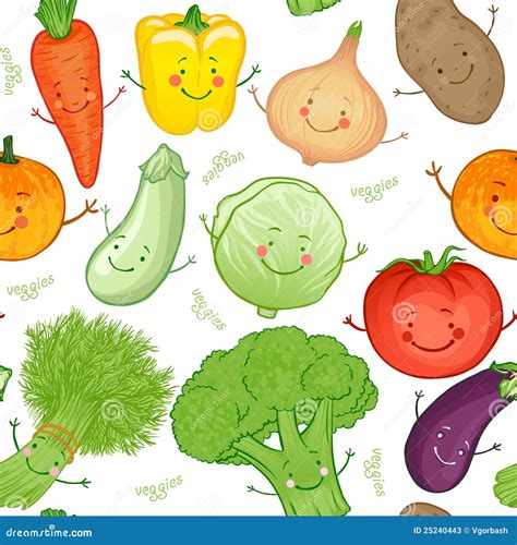 Teste Padrão Sem Emenda Dos Vegetais Ilustração do Vetor Ilustração