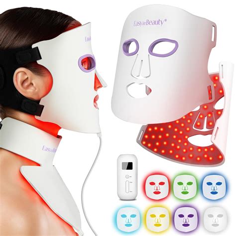 Amazon.com : EASYINBEAUTY LED Face Mask Light Therapy, 7 Colors Red