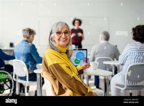 Portrait Of Senior Attending Computer And Technology Education Class