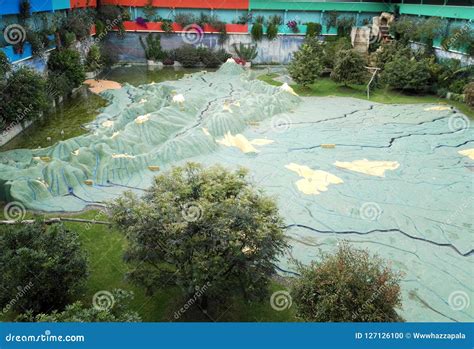 Giant Map of Colombia To Scale in the Park Apiary Jaime Duque Stock ...