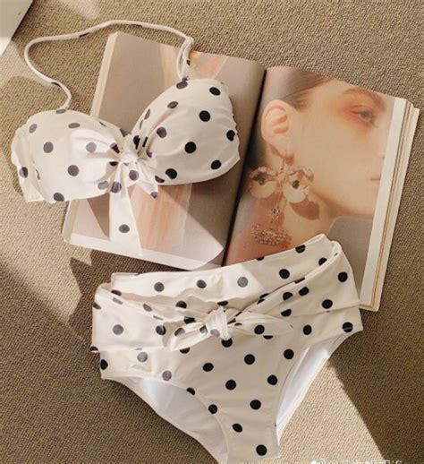 Cute Dots Bikini Two Piece Swimwear Bathsuit On Luulla