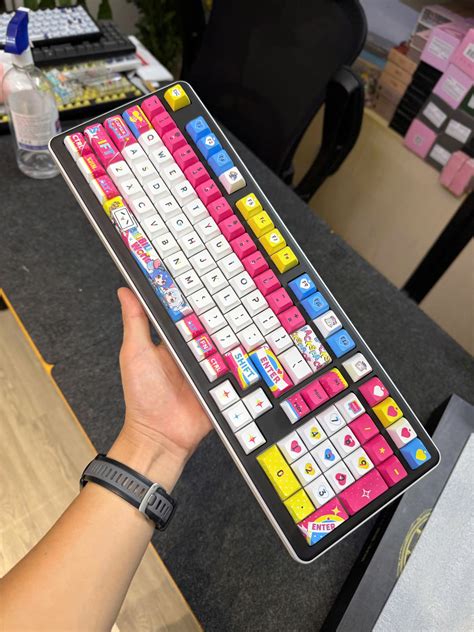 Bàn Phím Cơ Ajazz AC Keycap BiliBili World Pink Nhôm CNC RGB Hot swap Max Ping Gear