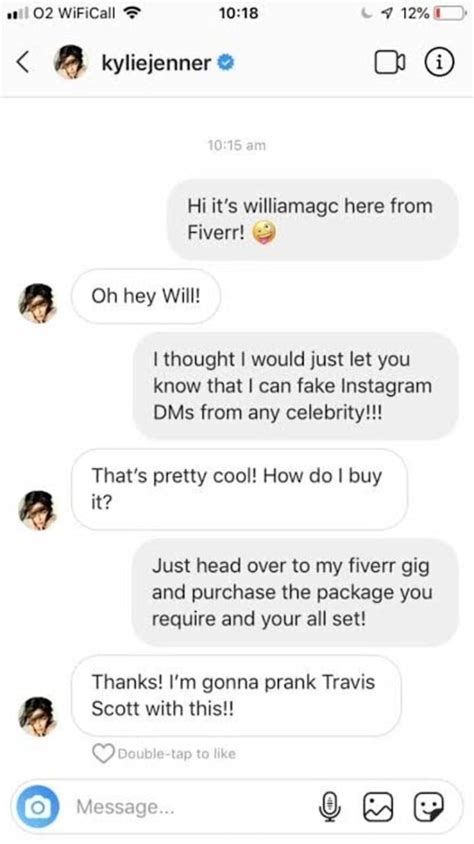 Fake Celebrity Instagram Dms By Thenoahmunson Fiverr