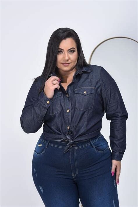 Comprar Camisa Feminina Jeans Plus Size Lavagem Amaciada W Pink Jeans