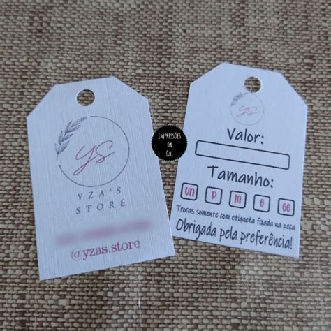 Etiqueta para roupa personalizada Etiqueta para lingerie roupas acessórios e etc Shopee Brasil
