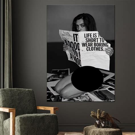 Sexy Girl Canvas, Erotic Nude Art Print, Sensual Lady Artwork, Erotic