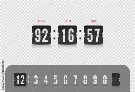 vector modern ui design  retro time meter  numbers  design