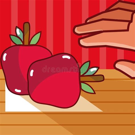 Historieta De La Comida De Apple Ilustraci N Del Vector Ilustraci N