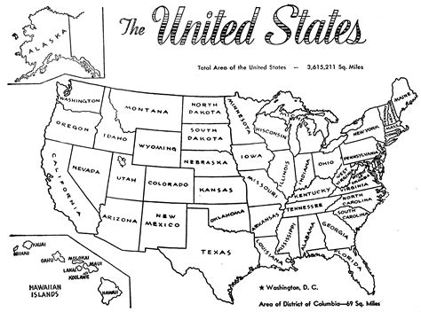 coloring page map of usa 5