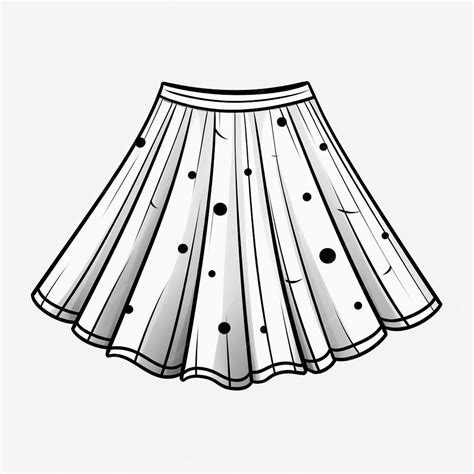 Premium Ai Image Asymmetric Skirt Drawings Hand Drawn Cute Coloring