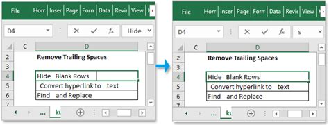 How To Remove Leading And Trailing Spaces In Excel Cells