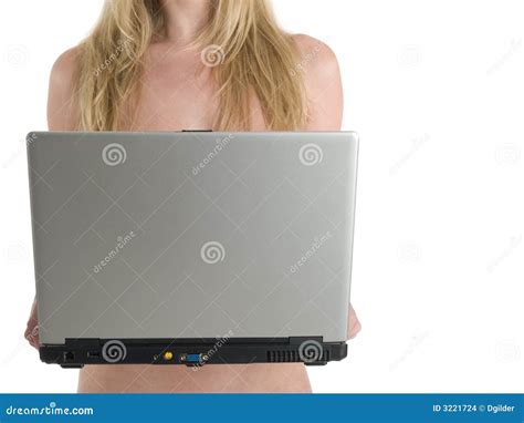 Laptop And Blond Nude Stock Photo Image Of Nude Female