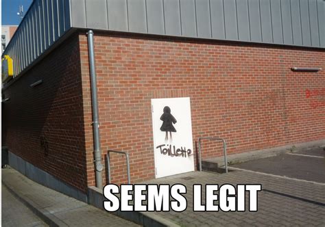 Toilet? Seems Legit! | Seems Legit / Sounds Legit | Know Your Meme