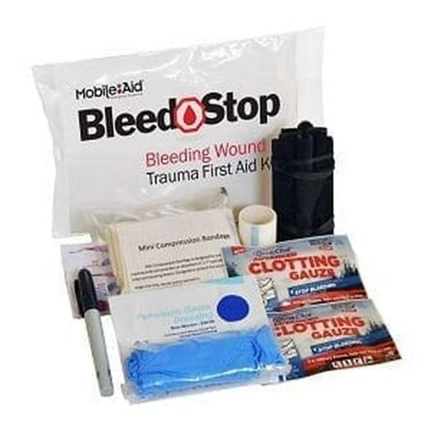 BleedStop Compact 200 Bleeding Wound Trauma First Aid Kit - Walmart.com