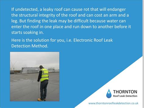 PPT - Find Roof Leaks Quickly and Easily - Electronic Roof Leak