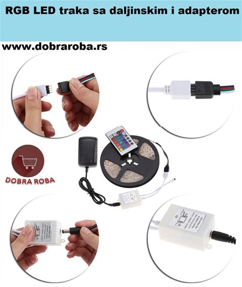 RGB LED Traka Sa Daljinskim I Adapterom Dobra Roba