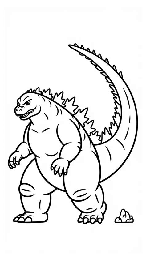 Godzilla Para Colorir 2024 - Desenho De Godzilla 2024 Para Colorir