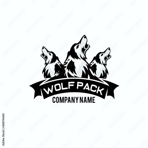 Wolf Pack Logo Exclusive Design Inspiration Stock Vector Adobe Stock